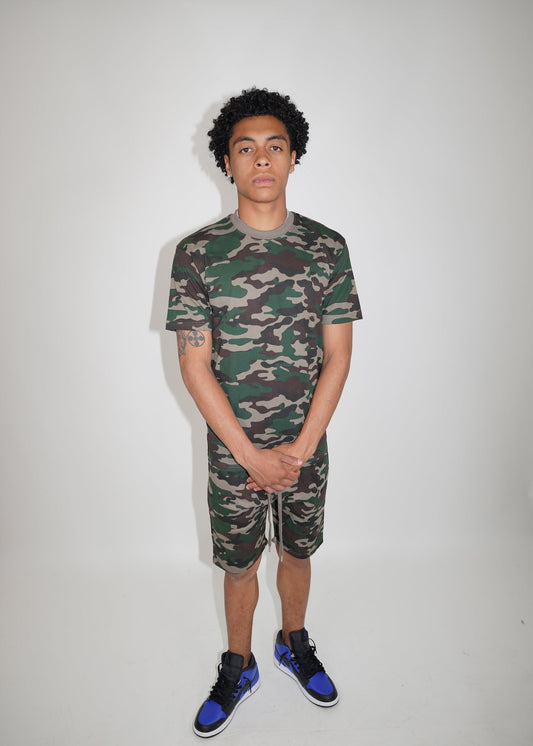 Camo T-Shirt and Short Set