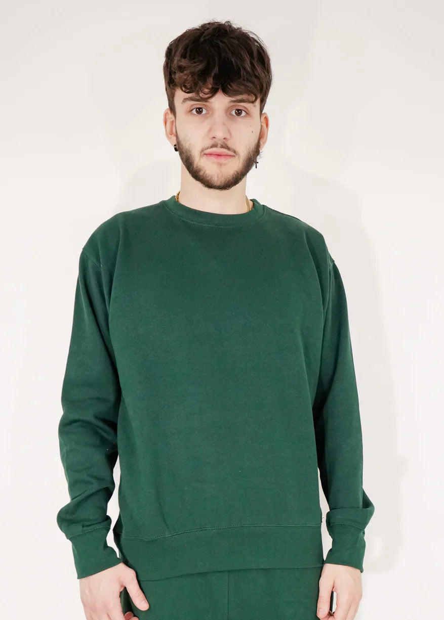 Hunter Green Heavy Blend Fleece Crew-Neck SweatShirt