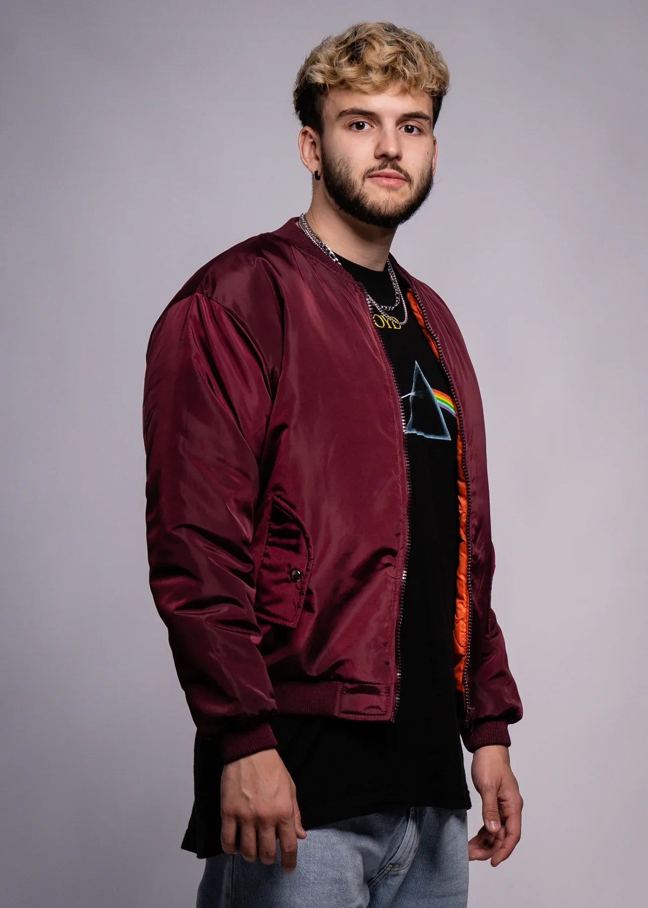 Maroon Bomber Jacket