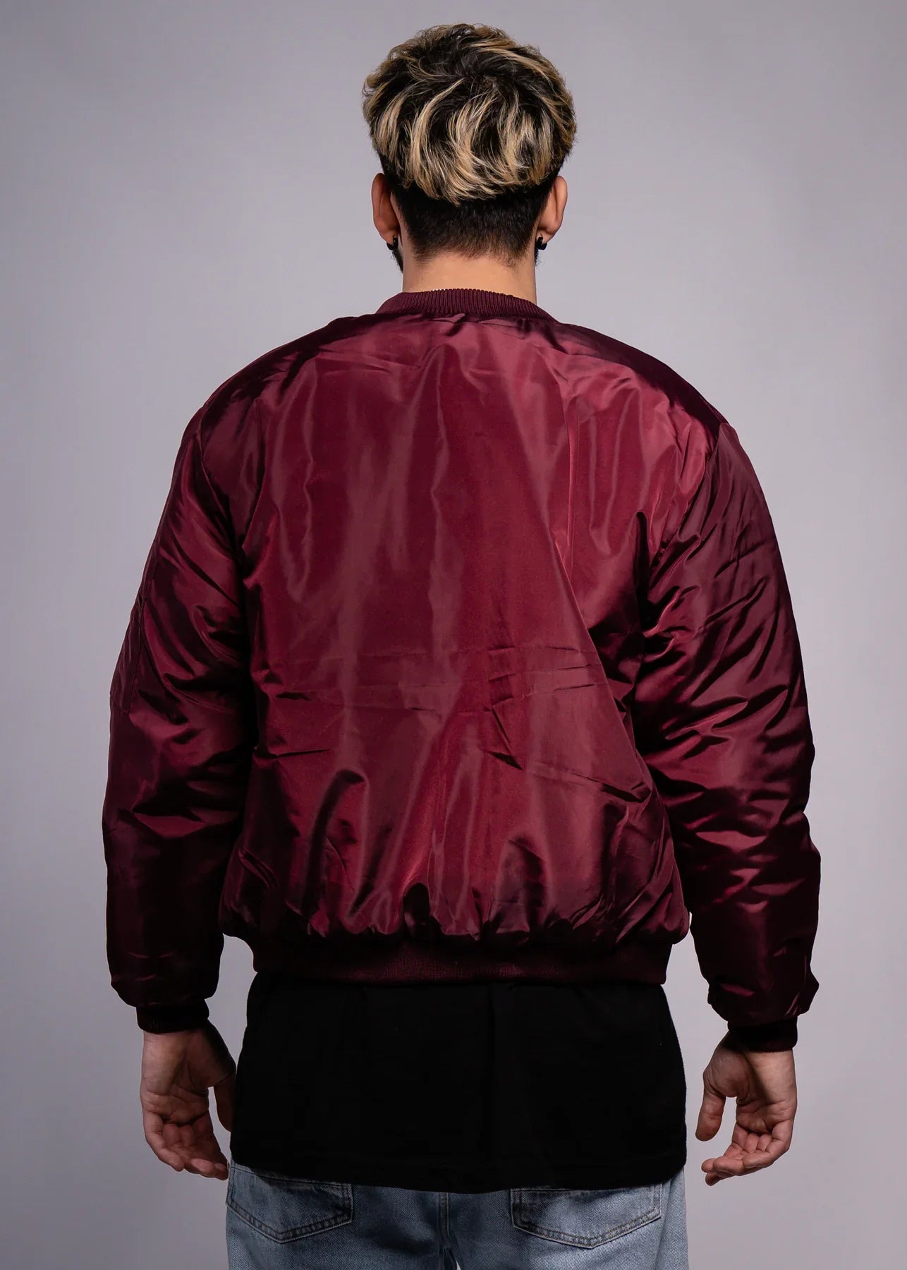 Maroon Bomber Jacket