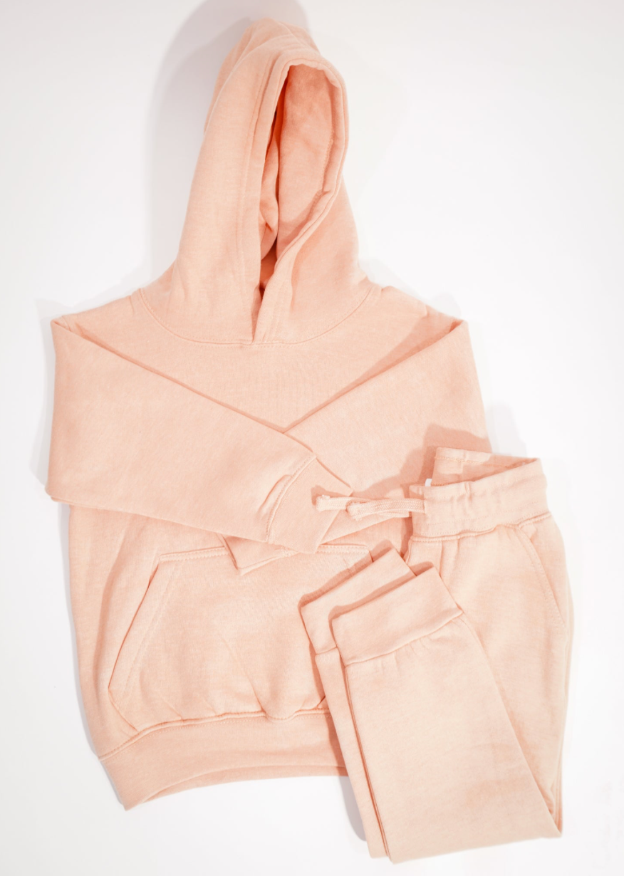 Peach Heavy Blend Kids SweatSuit
