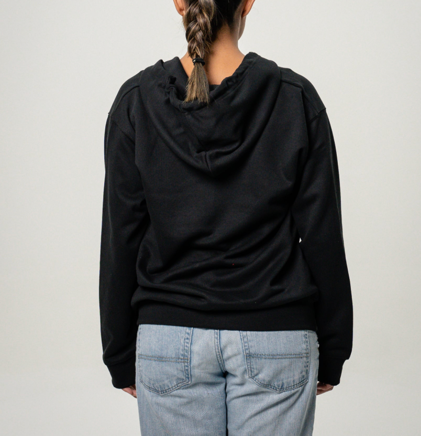 Black Women's Full-Zip Hooded SweatShirt