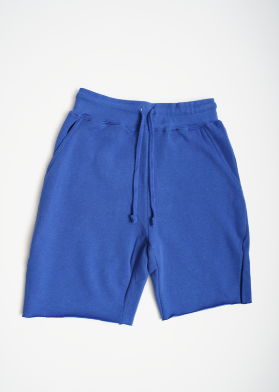 Royal Blue Raw Edge SweatShort