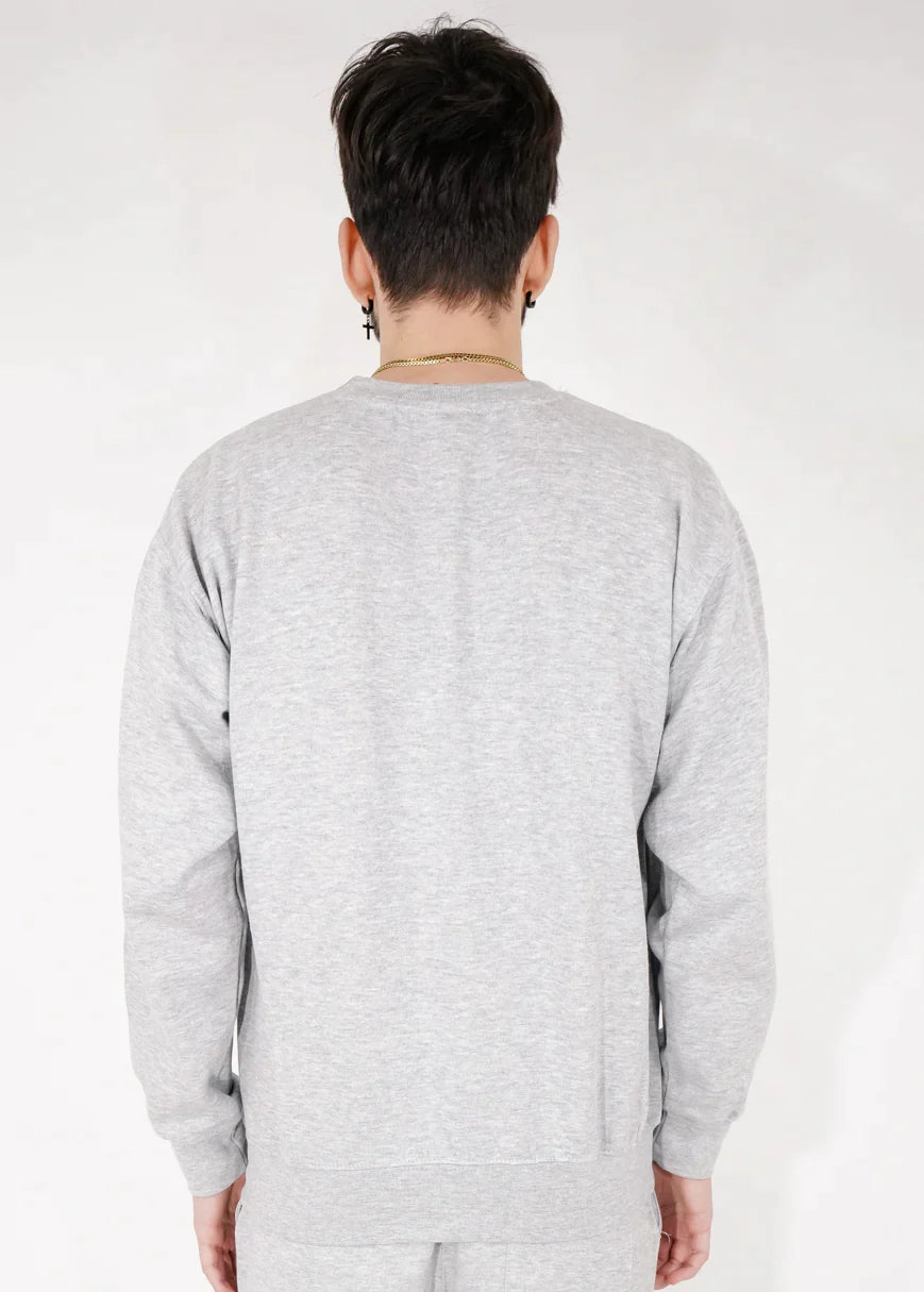 Gray Heavy Blend Fleece Crew-Neck SweatShirt