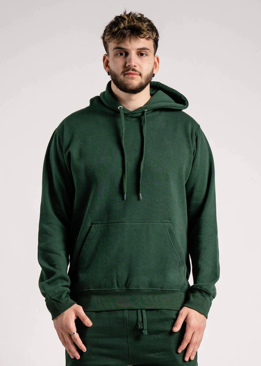 Hunter Green Heavy Blend Fleece Hooded Sweatshirt