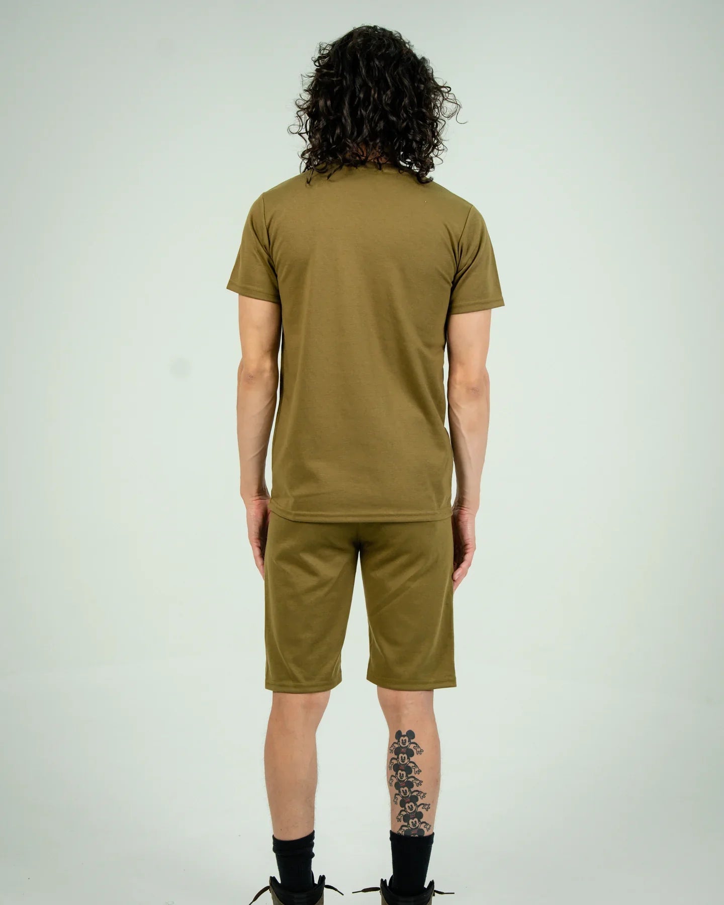Olive Green Tech Short Set