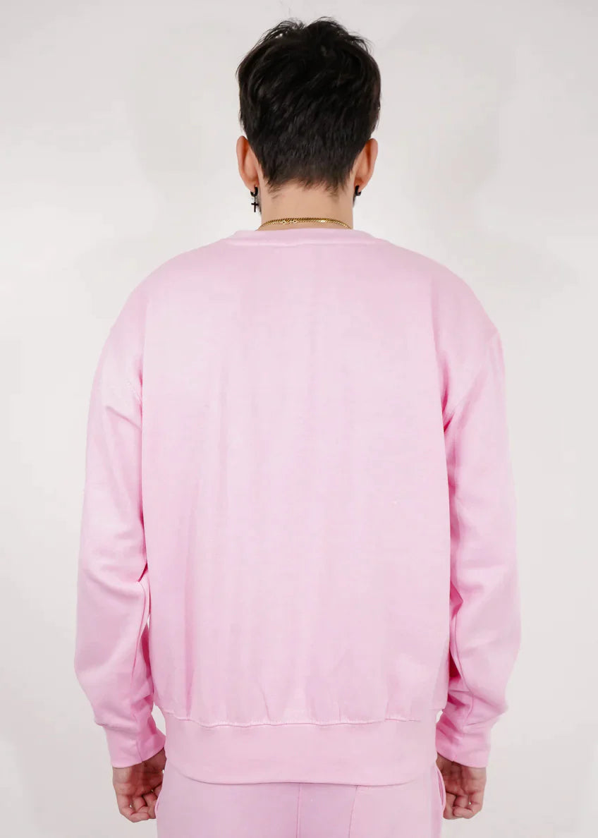 Light Pink Heavy Blend Fleece Crew-Neck SweatShirt