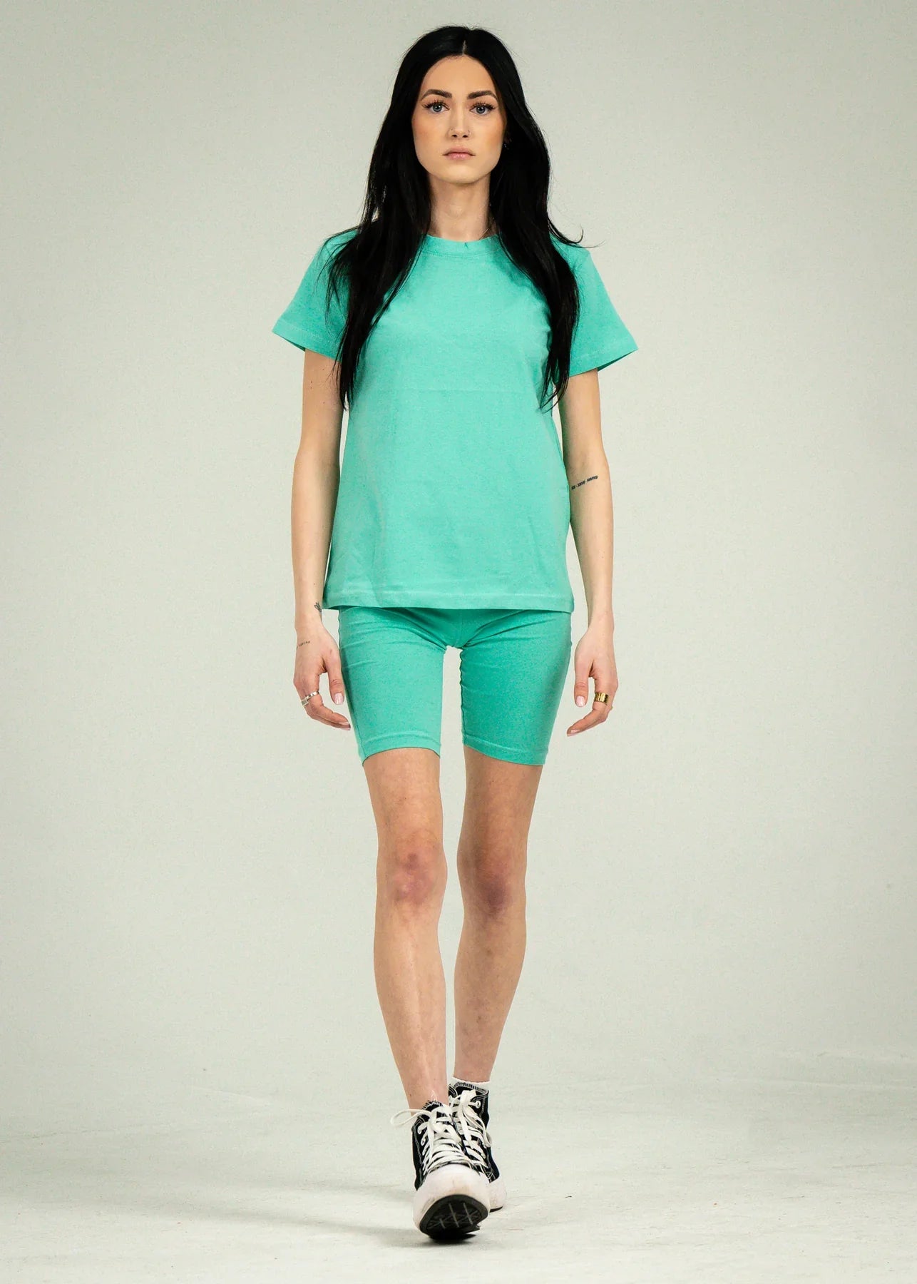 Mint Biker Short Sets
