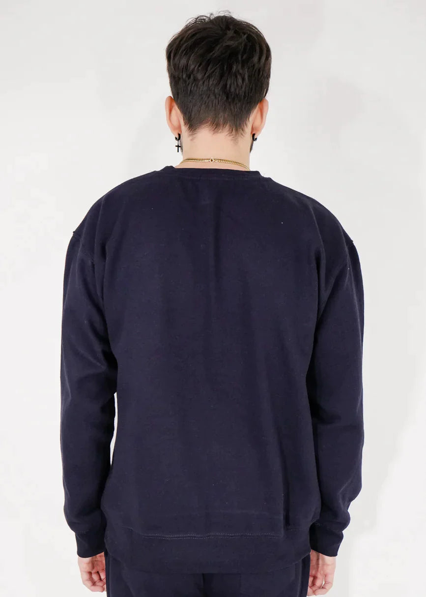 Navy Heavy Blend Fleece Crew-Neck SweatShirt