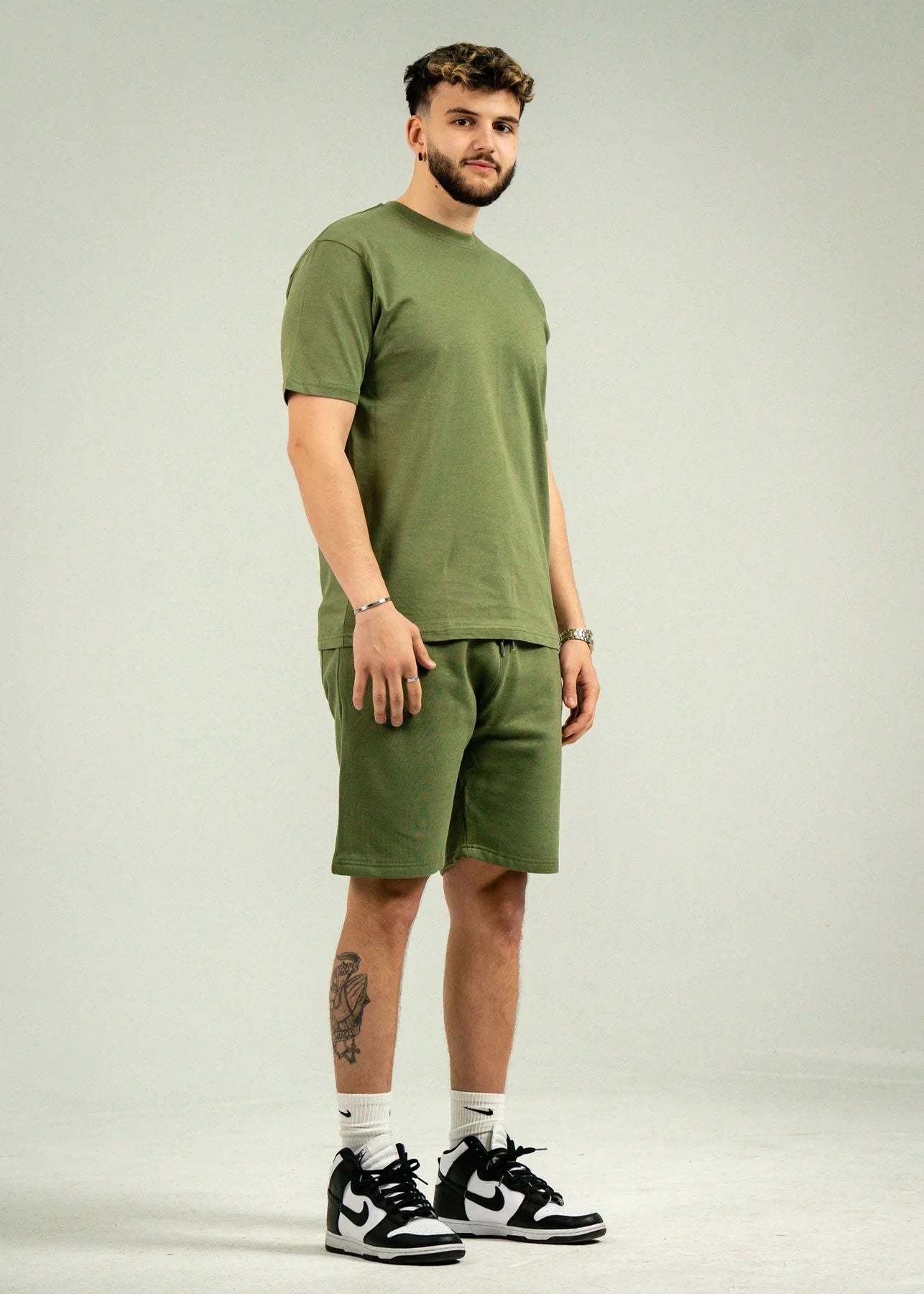 Olive Green T-Shirt and Short Set