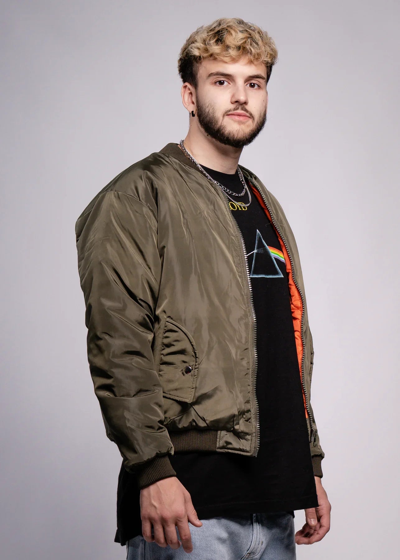 Olive Green Bomber Jacket