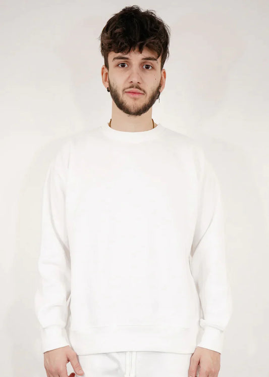 White Heavy Blend Fleece Crew-Neck SweatShirt