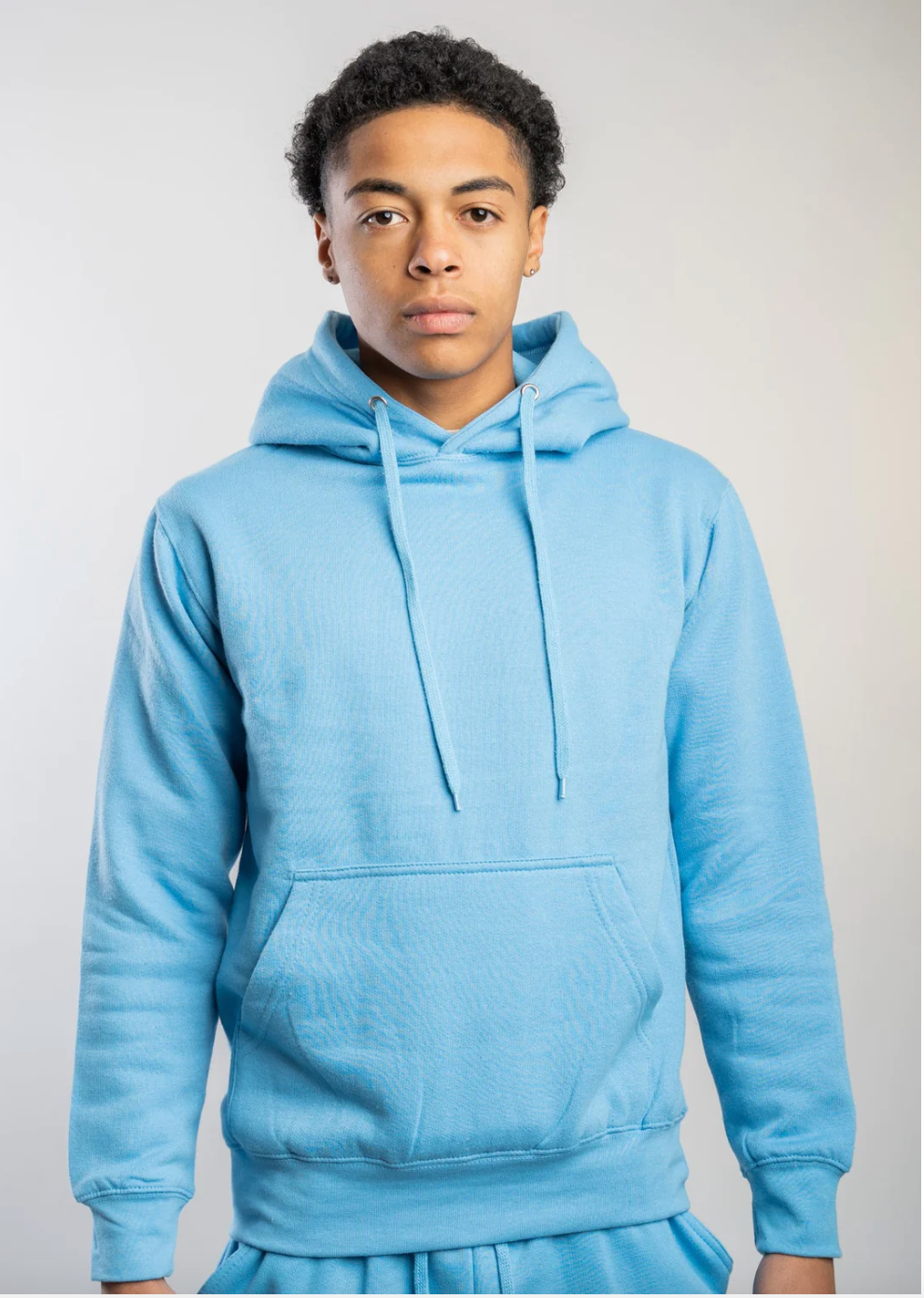 Blue Hooded Sweatshirt