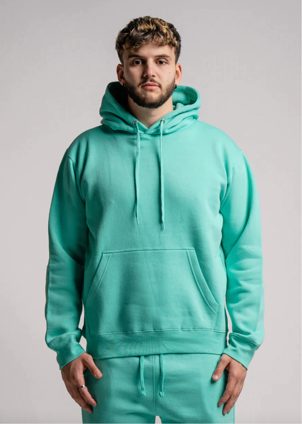 Blue Hooded Sweatshirt