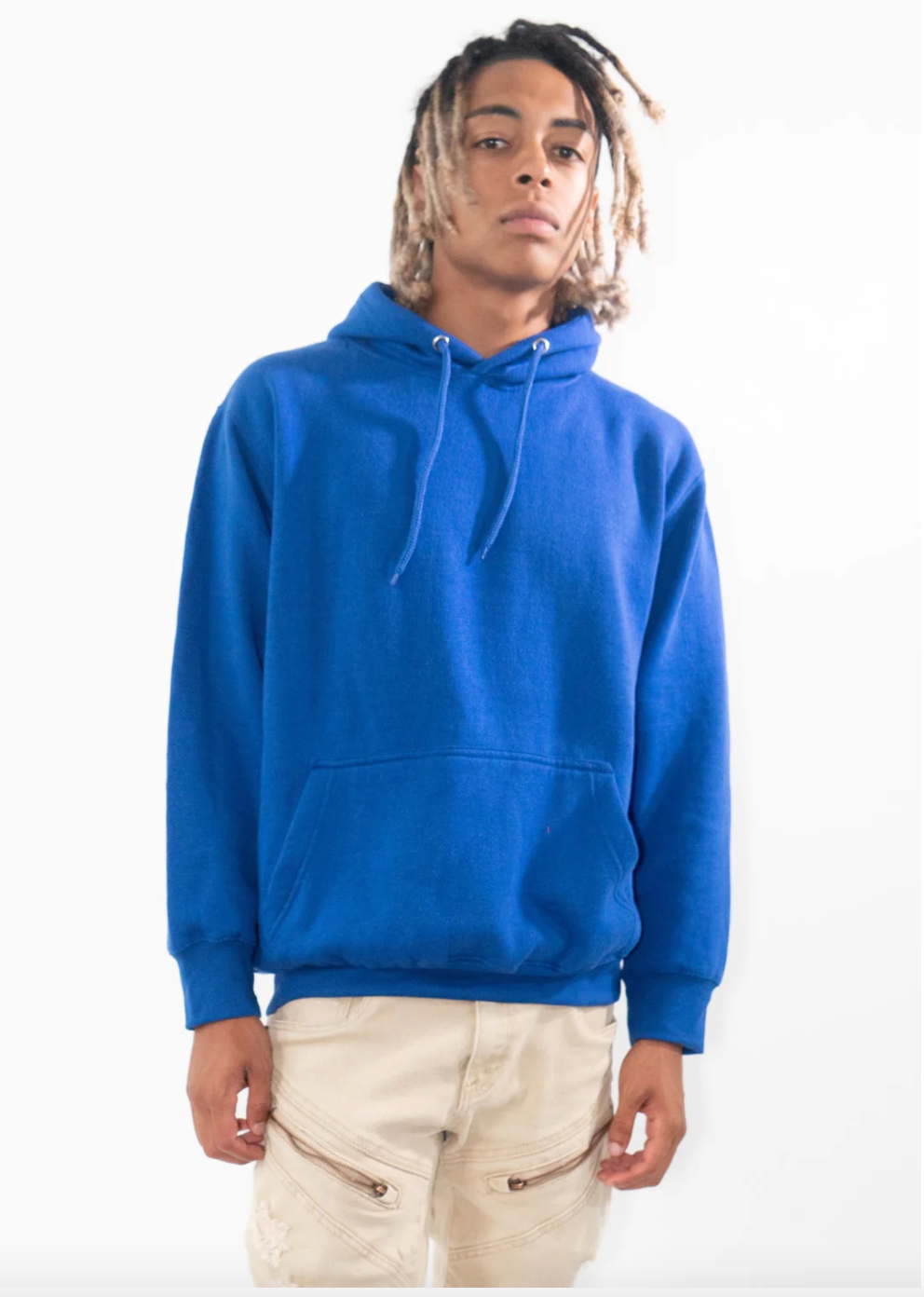 Blue Hooded Sweatshirt