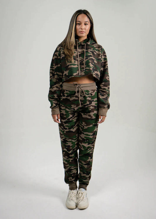 Camo Crop Top SweatSuit