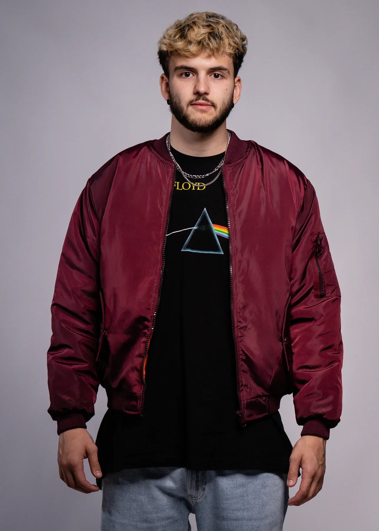 Maroon Bomber Jacket