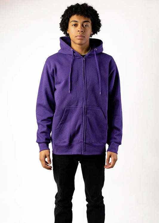 Purple Heavy Blend Zip-Up Fleece Hooded SweatShirt