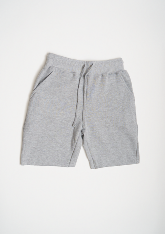 Gray Raw Edge SweatShort