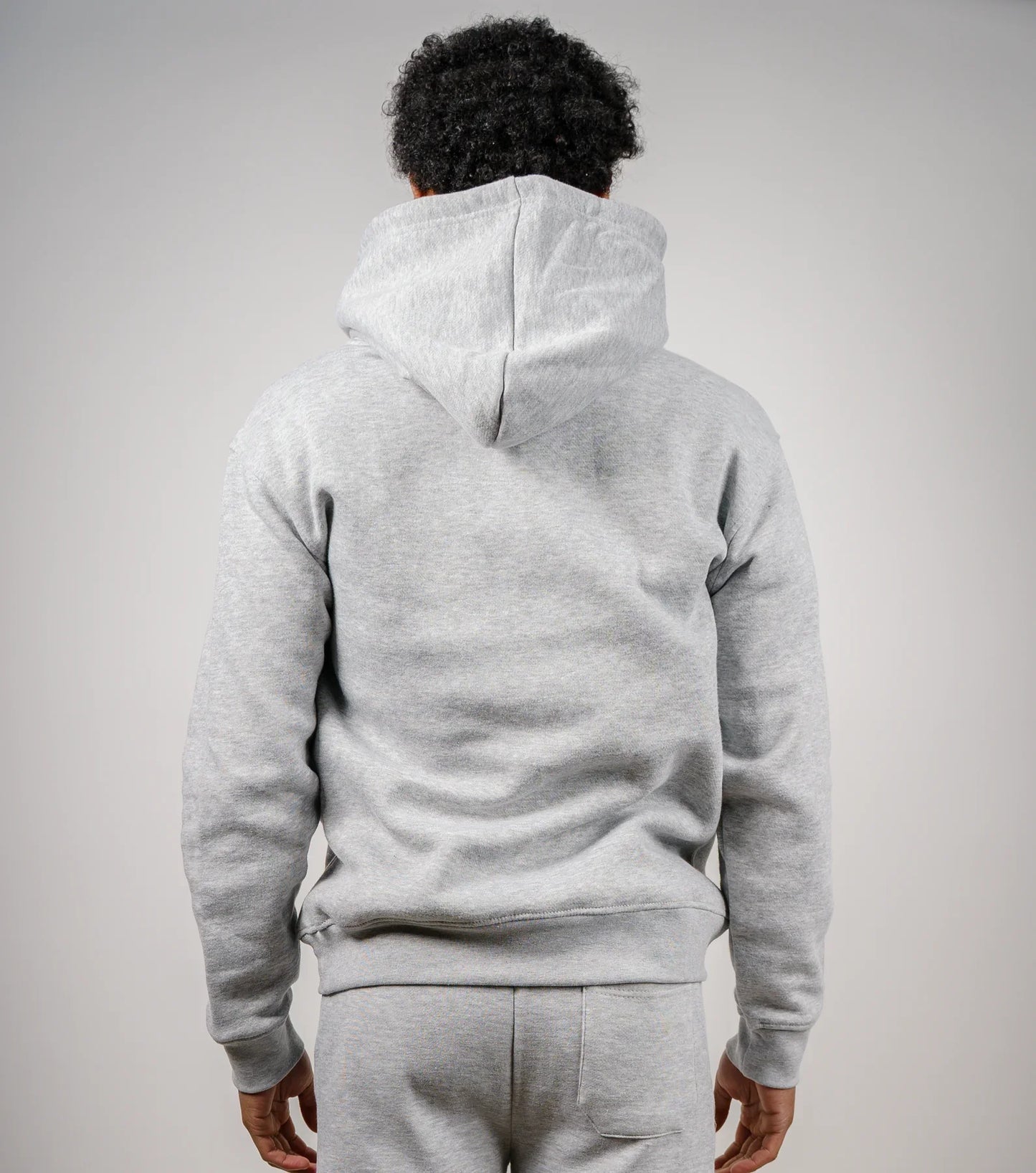 Gray Tight Fleece Hooded Sweatshirt