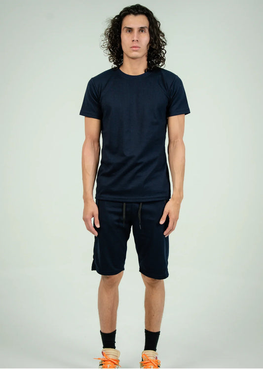 Navy Blue Tech Short Set
